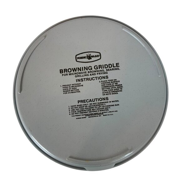 Nordic Ware Betty Crocker Microwave Browning Griddle with Box and Instructions - Picture 3 of 6